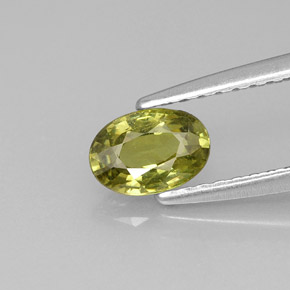 Granate demantoide verde natural de 0,57 ct, corte óvalo, VVS-VS