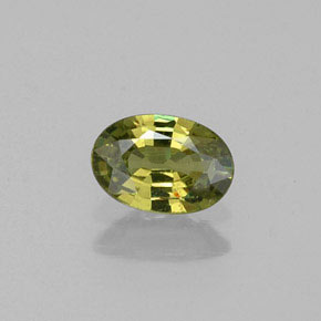 Granate demantoide verde natural de 0,47 ct, corte óvalo, VVS-VS