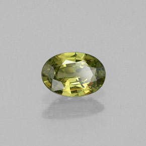 Granate demantoide verde natural de 0,47 ct, corte óvalo, VVS-VS