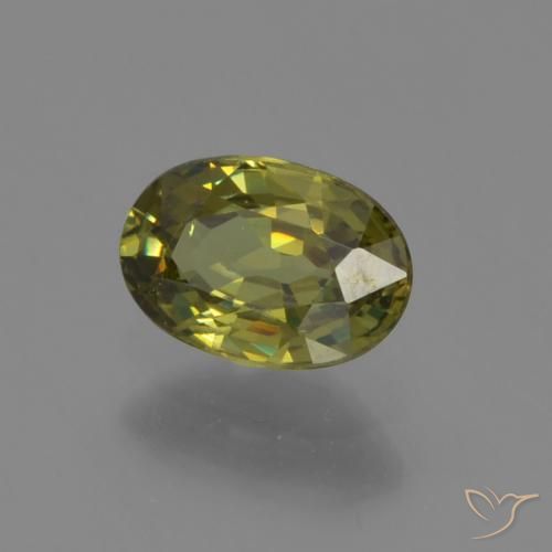 Granate demantoide Verde medio natural de 0.61 ct, Ovalada, VS