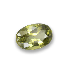 Granate demantoide verde natural de 0,58 ct, corte óvalo, VS