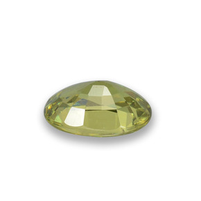Granate demantoide verde natural de 0,58 ct, corte óvalo, VS