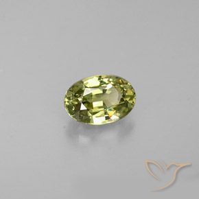 Granate demantoide Amarillo medio natural de 0.57 ct, Ovalada, VS