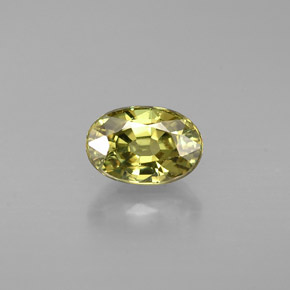Granate demantoide verde natural de 0,68 ct, corte óvalo, VS