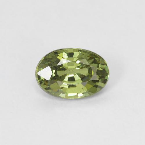 Granate demantoide amarillo natural de 0,58 ct, corte óvalo, VS