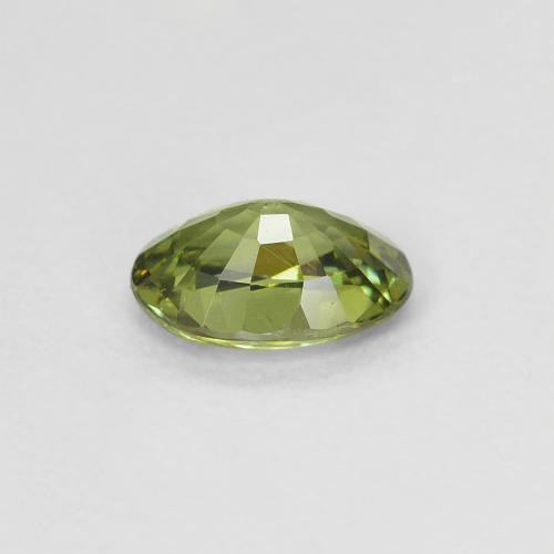 Granate demantoide amarillo natural de 0,58 ct, corte óvalo, VS