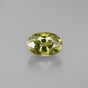 Granate demantoide verde natural de 0,74 ct, corte óvalo, VS