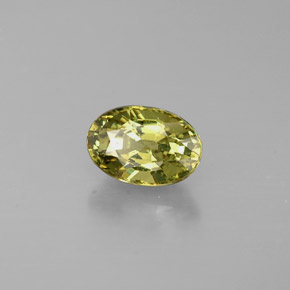 Granate demantoide verde natural de 0,74 ct, corte óvalo, VS