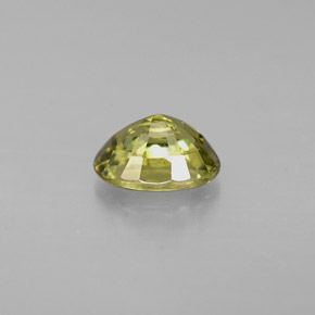 Granate demantoide verde natural de 0,74 ct, corte óvalo, VS