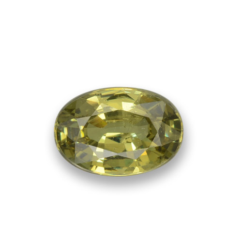 Granate demantoide verde natural de 0,56 ct, corte óvalo, VS