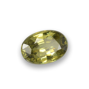 Granate demantoide verde natural de 0,56 ct, corte óvalo, VS
