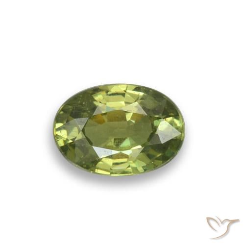 0.60ct Natural Verde amarillento Granate demantoide, Ovalada, VS