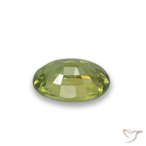 Granate demantoide Verde amarillento natural de 0.60 ct, Ovalada, VS