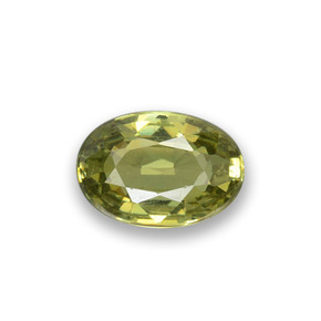 Granate demantoide verde natural de 0,53 ct, corte óvalo, VS