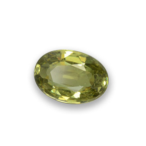 Granate demantoide verde natural de 0,53 ct, corte óvalo, VS