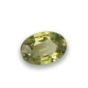 Granate demantoide verde natural de 0,54 ct, corte óvalo, VS