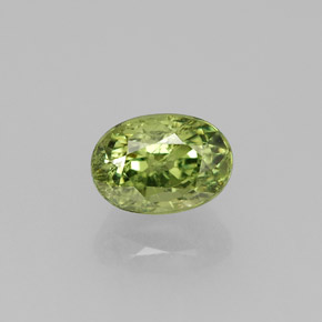 Granate demantoide verde natural de 0,80 ct, corte óvalo, VS-SI
