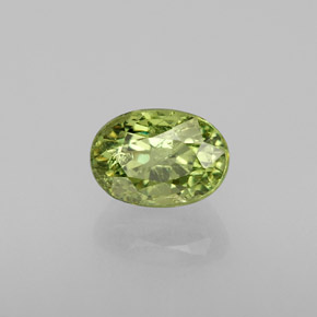 Granate demantoide verde natural de 0,80 ct, corte óvalo, VS-SI