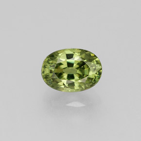 Granate demantoide verde natural de 0,72 ct, corte óvalo, VS