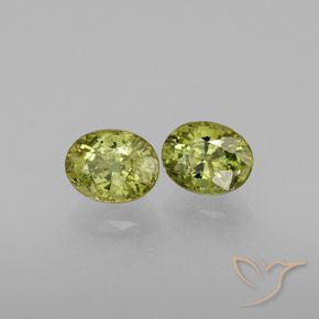 Gemas de Granate demantoide Medium Light Green natural de 0.87 ct, Ovalada, VS-SI