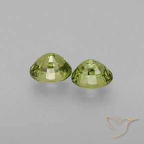 Gemas de Granate demantoide Medium Light Green natural de 0.87 ct, Ovalada, VS-SI