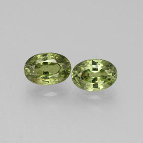Gemas de granate demantoide verde natural de  ct, corte óvalo, VS-SI