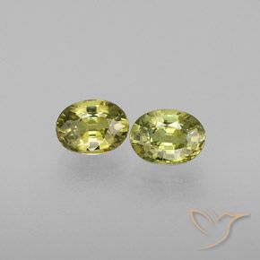 0.65ctw Natural Amarillo verdoso Granate demantoide, Ovalada, VVS-VS