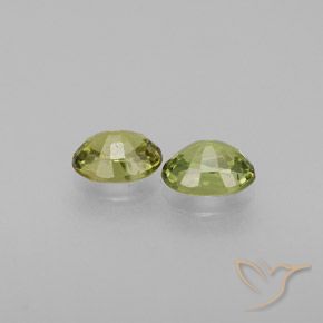 Gemas de Granate demantoide Amarillo verdoso natural de 0.65 ct, Ovalada, VVS-VS