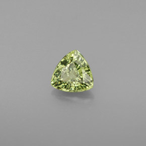 Granate demantoide verde natural de 0,68 ct, trillón, VVS-VS