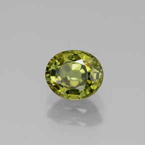 Granate demantoide verde natural de 0,88 ct, corte óvalo, VS