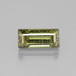 Granate demantoide amarillo natural de 2,03 ct, baguette, SI