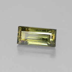 Granate demantoide amarillo natural de 2,03 ct, baguette, SI