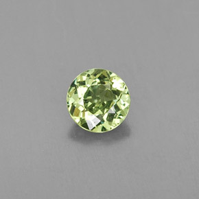 Granate demantoide verde natural de 0,47 ct, corte redondo, VVS-VS