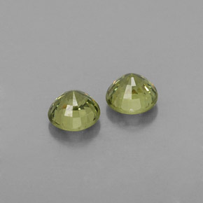 Gemas de granate demantoide amarillo natural de  ct, corte redondo, VS