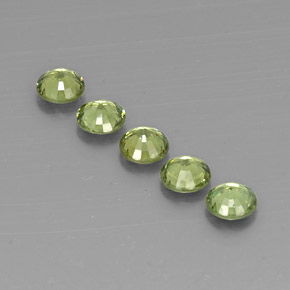 Gemas de granate demantoide verde natural de 1,73 ct, corte redondo, VVS-VS