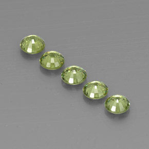 Gemas de granate demantoide verde natural de 1,79 ct, corte redondo, VVS-VS