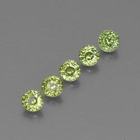 Gemas de granate demantoide verde natural de 2,16 ct, corte redondo, VVS-VS