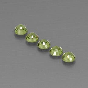 Gemas de granate demantoide verde natural de 2,16 ct, corte redondo, VVS-VS