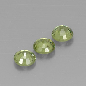 Gemas de granate demantoide verde natural de 1,14 ct, corte redondo, VVS-VS