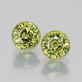 Gemas de granate demantoide verde natural de  ct, corte redondo, VVS-VS