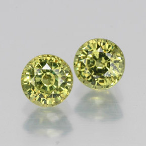 Gemas de granate demantoide verde natural de  ct, corte redondo, VVS-VS