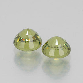 Gemas de granate demantoide verde natural de  ct, corte redondo, VVS-VS