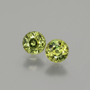 Gemas de granate demantoide verde natural de  ct, corte redondo, VS