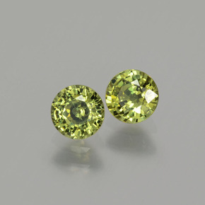 Gemas de granate demantoide verde natural de  ct, corte redondo, VS