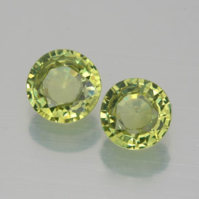 Gemas de granate demantoide verde natural de  ct, corte redondo, VS