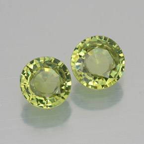 Gemas de granate demantoide verde natural de  ct, corte redondo, VS