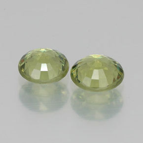 Gemas de granate demantoide verde natural de  ct, corte redondo, VS