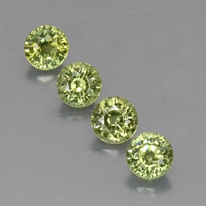 Gemas de granate demantoide verde natural de  ct, corte redondo, VVS-VS