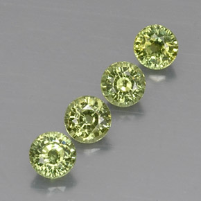 Gemas de granate demantoide verde natural de  ct, corte redondo, VVS-VS