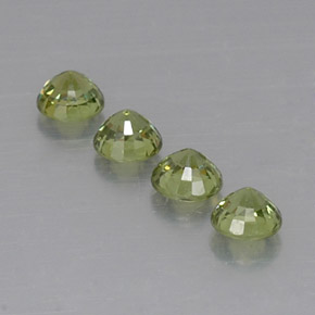 Gemas de granate demantoide verde natural de  ct, corte redondo, VVS-VS